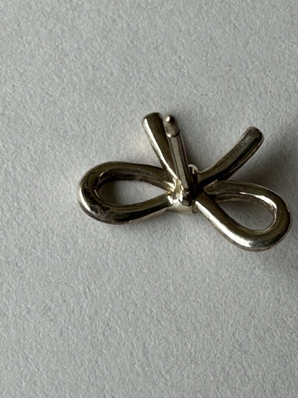 Tiffany & Co. Sterling Silver Bow Stud Earrings 925 - Picture 4 of 15